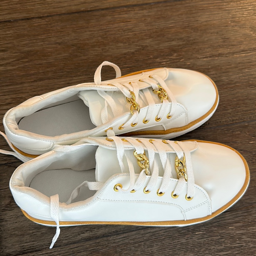 Ivory & Gold sneakers